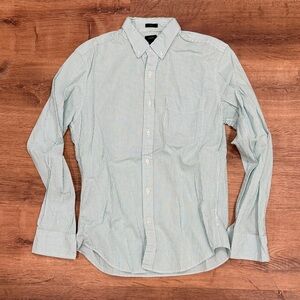 J. Crew Men's Mint Green Striped Shirt
